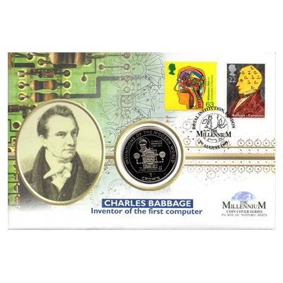 1995 BU 1 Crown - Charles Babbage Commemorative Coin